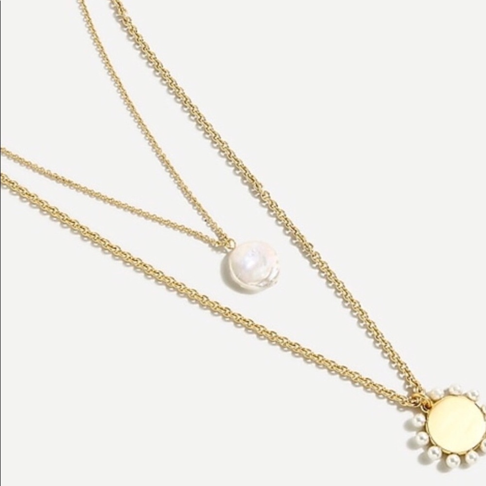Lovely Layered Freshwater Glass Pearl Necklace New